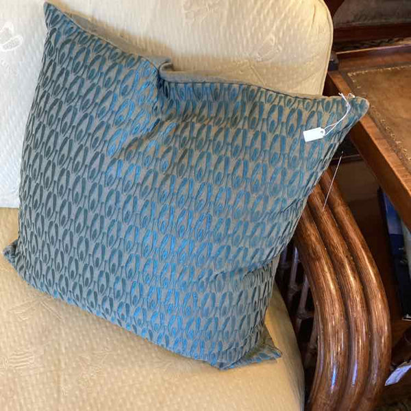 Crate & Barrel Green & Teal Down Pillow