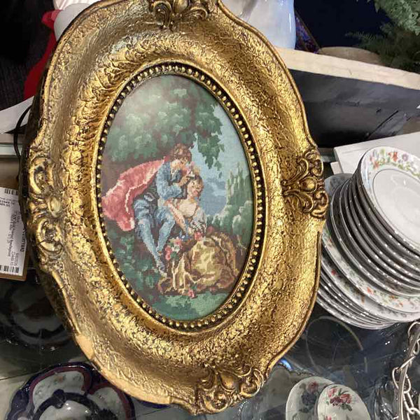 Gold Framed Needlepoint