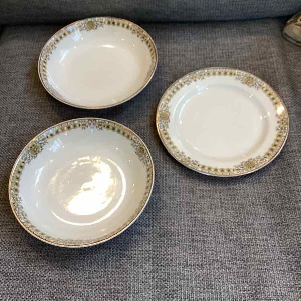 8" 2 Limoges Bowls & Plate