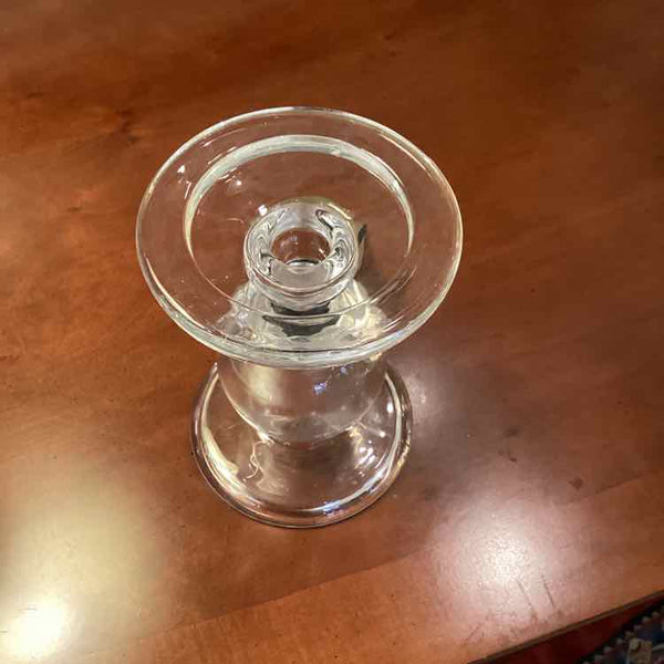 Heavy Glass Pillar Candle Holder