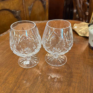 2 Brandy Snifters - Watrford Lismore Glasses