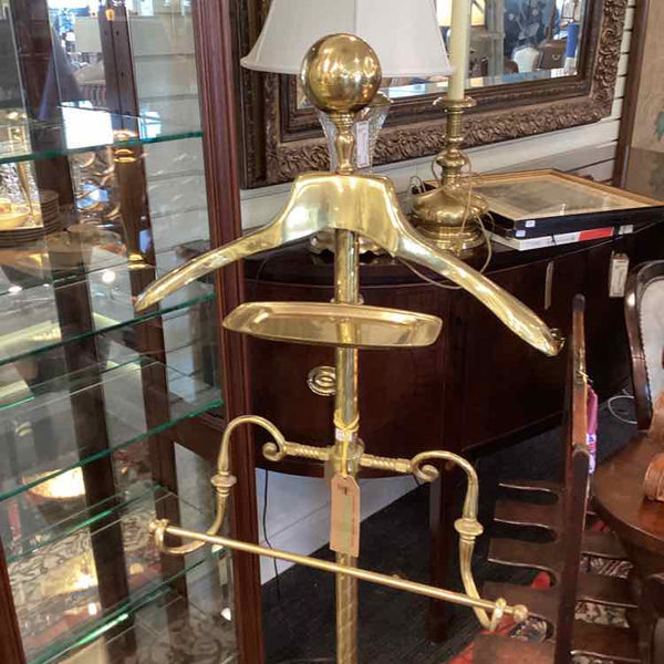 Adjustable Brass Valet Stand