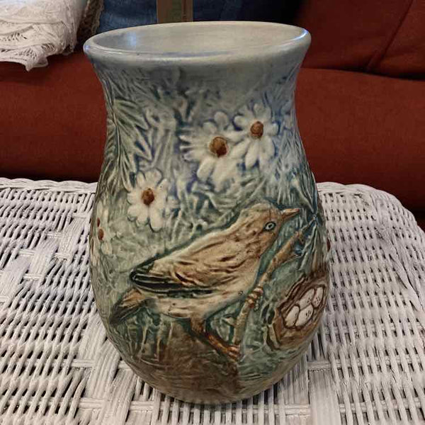 Weller Pottery Vase w/Bowl