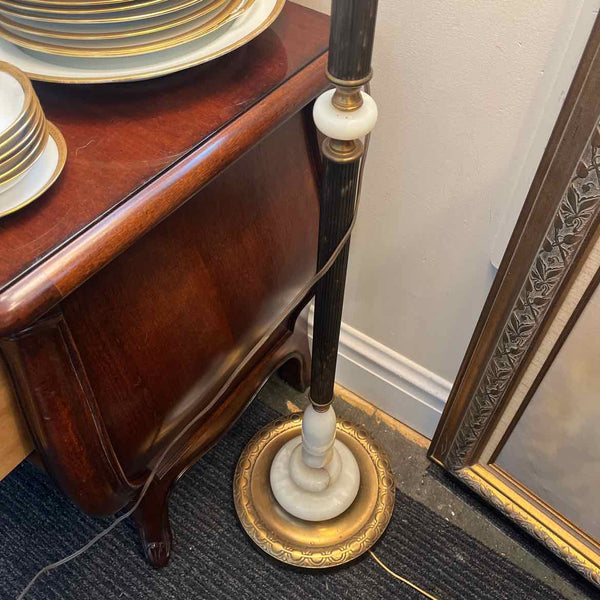 Antique Brass And Marble Floor Lamp