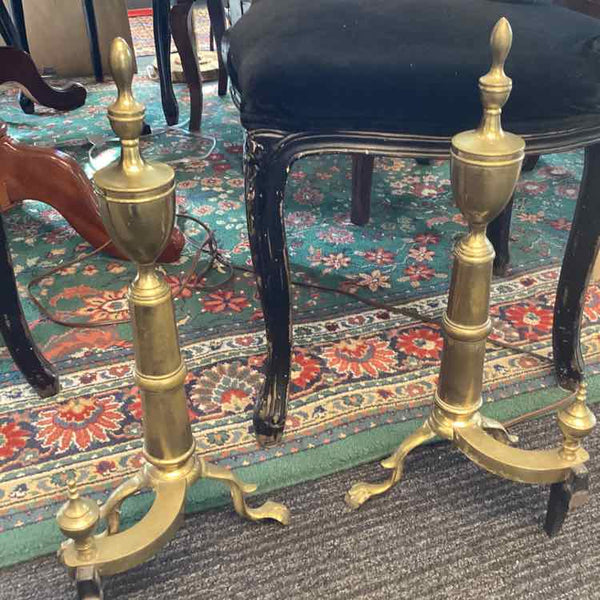 Pr. of Vintage Brass Andirons