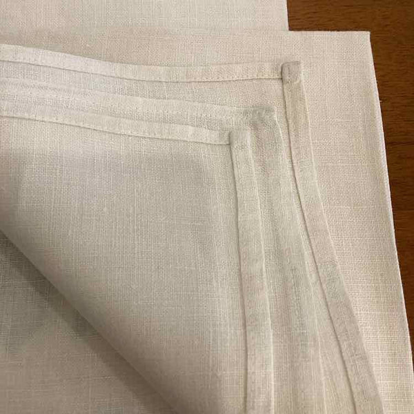 Set of 8 Linen Green Leaves Napkins