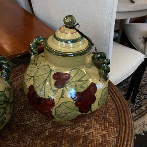Hand Painted Ceramic Jar