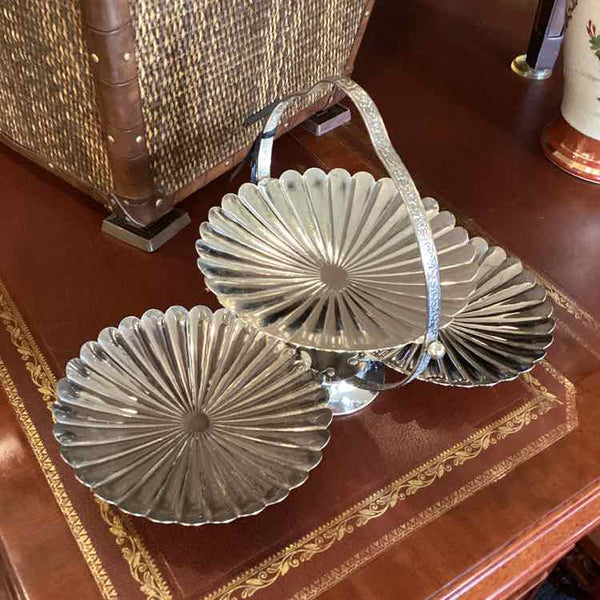 Vintage 3-Tier Folding Metal Server