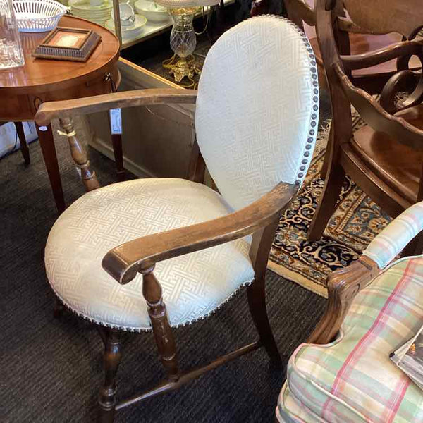 Victorian Greek Pattern Nailhead Chair