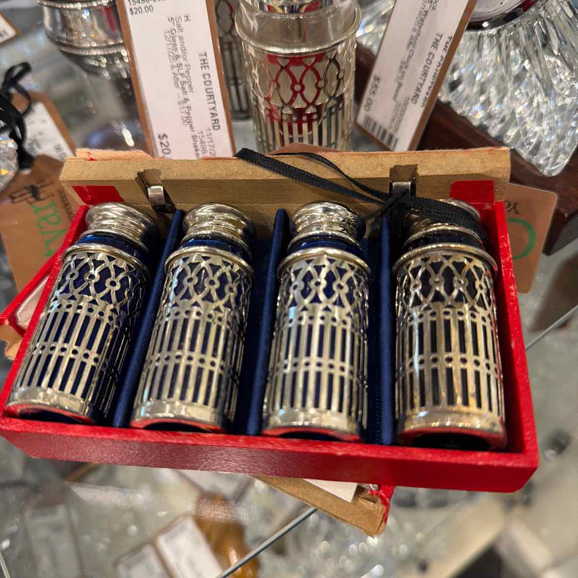 4 Cobalt & SLP Salt and/or Pepper Shakers