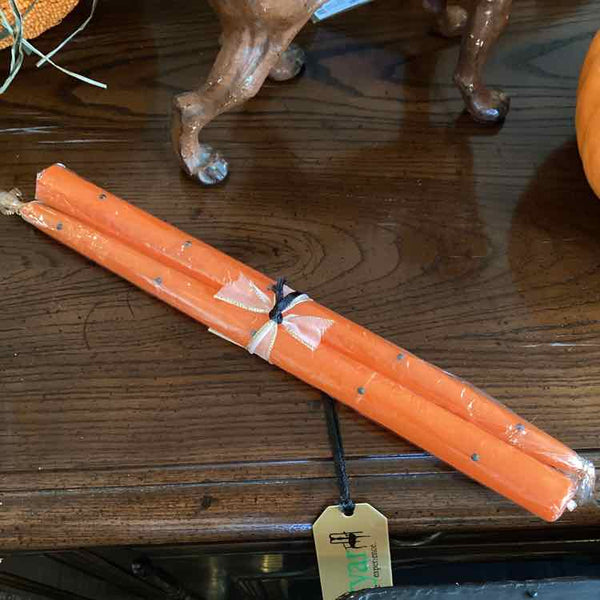 Pair of Orange Halloween Candles