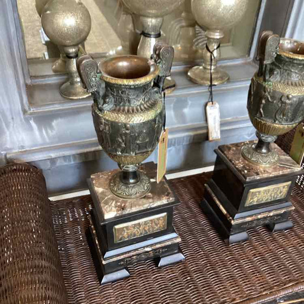 Neoclassical Bronze And Marble Urn