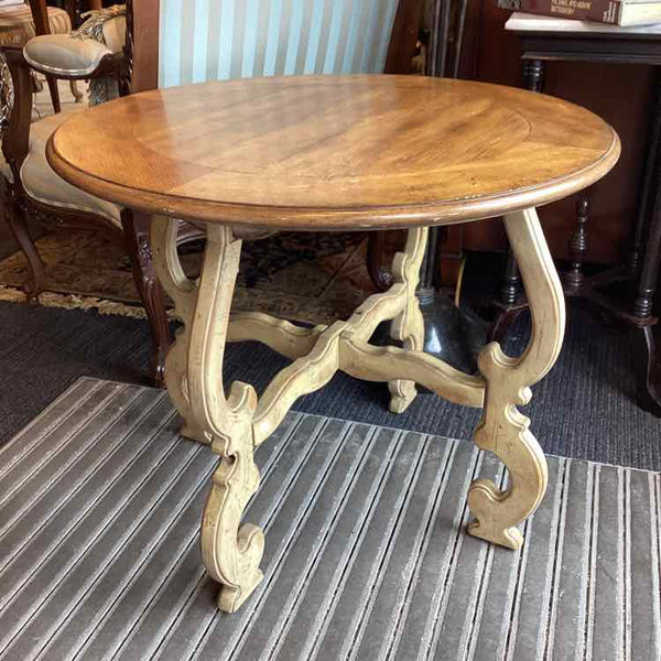 Hooker Round Table with Cream Base