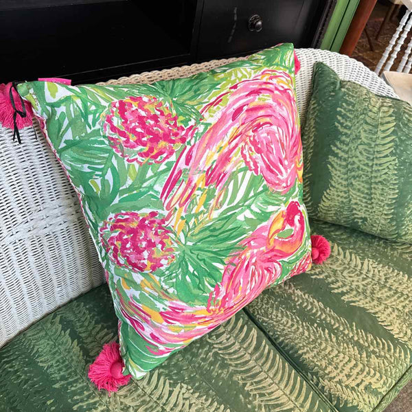 Lilly Pulitzer Pink and Green Pillow