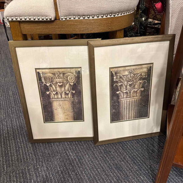 Pair of Framed Corinthian Column Prints