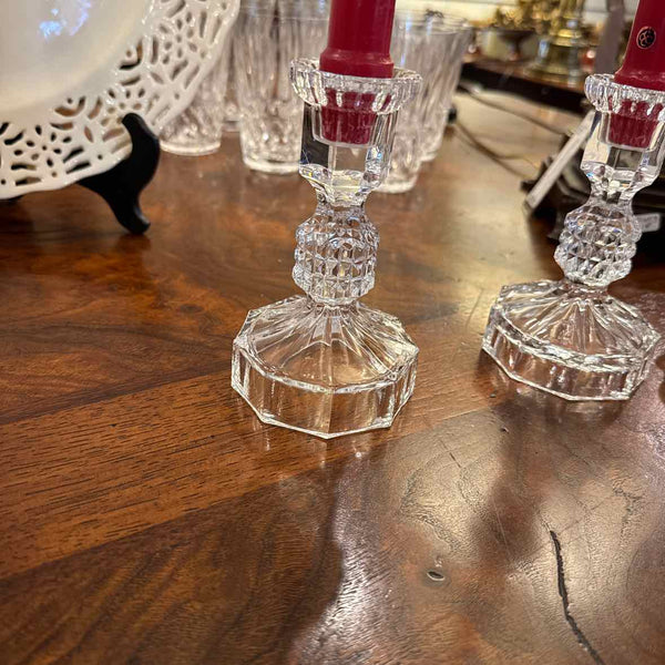 Pair Leaded Crystal Candlesticks