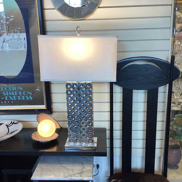 Silver Circled Lamp