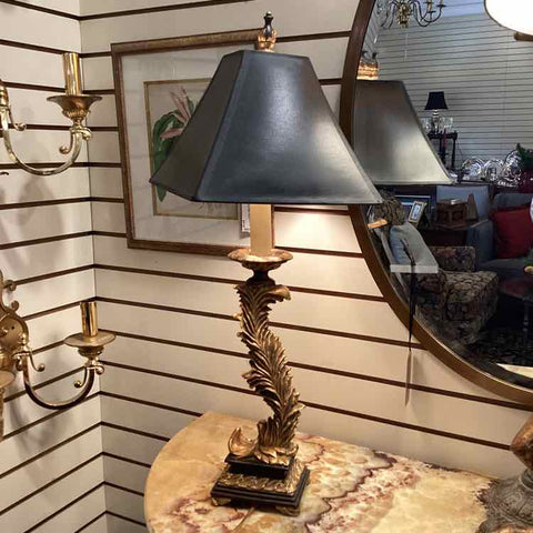 Gold & Black Candlestick Lamp