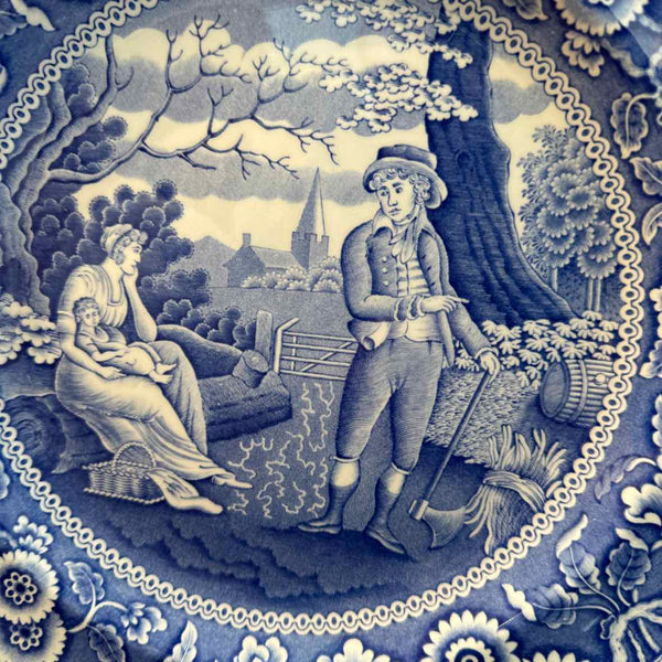 Blue And White Spode Plate