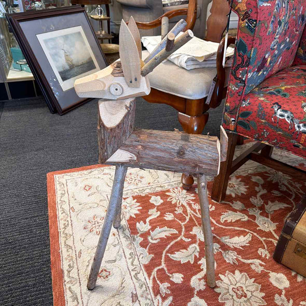 Hand Crafted Wood Reindeer