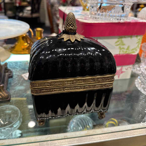 Black & Gold Enameled Box