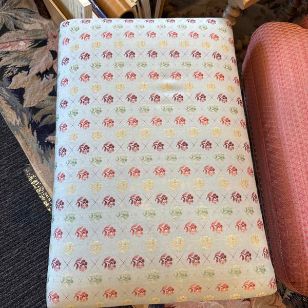 Pale Blue Chippendale Ottoman