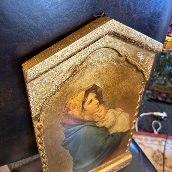 Italian Goldleaf on Wood Panel - Madonna with Child
