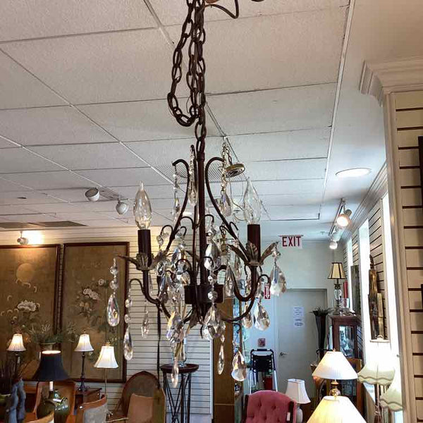 Bronze Iron Crystal Chandelier