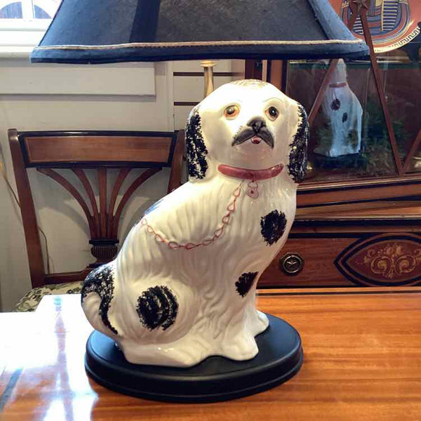 Ceramic Staffordshire Style Dog Lamp