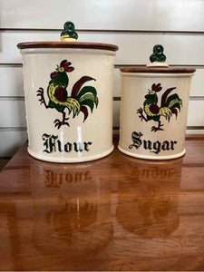 Flour & Sugar Rooster Canisters