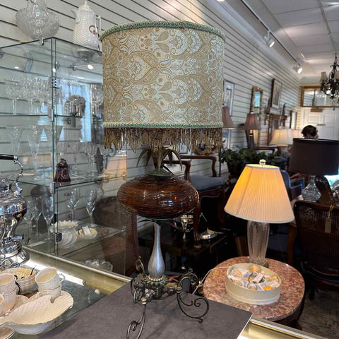 Amber Glass Lamp