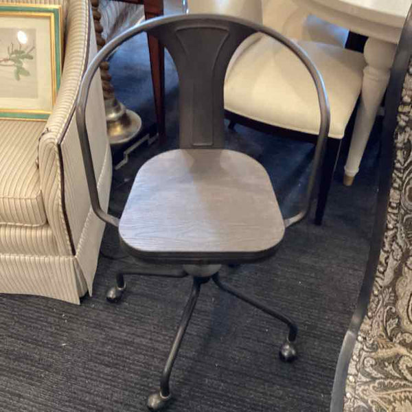 Metal And Wood Contemporary Desk Chair