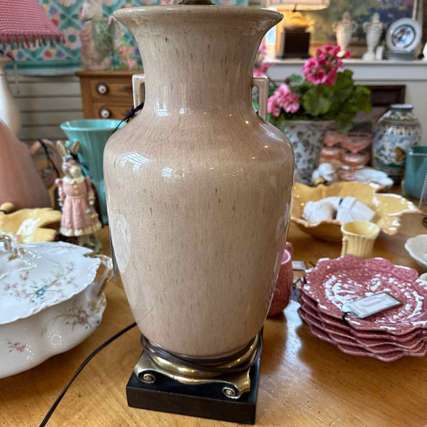 Tan Lamp with Square Platform