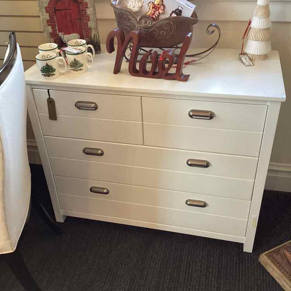 White Lacquer "Haven" 4 Drawer Dresser