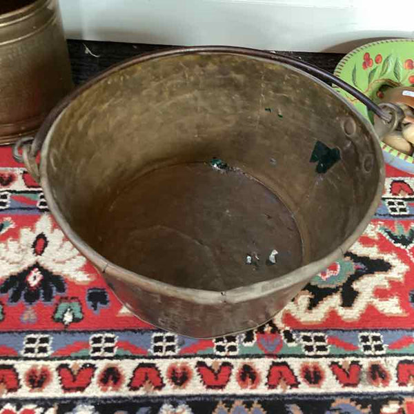 Antique Brass Large Pail