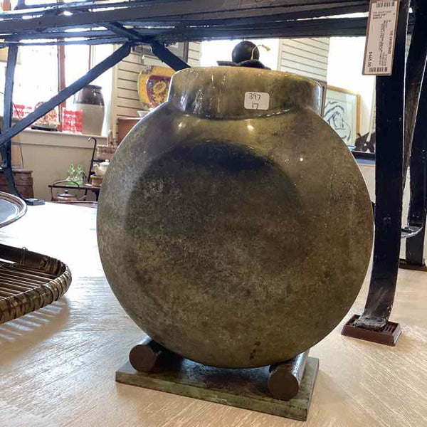 Ceramic Vase With Copper Lid