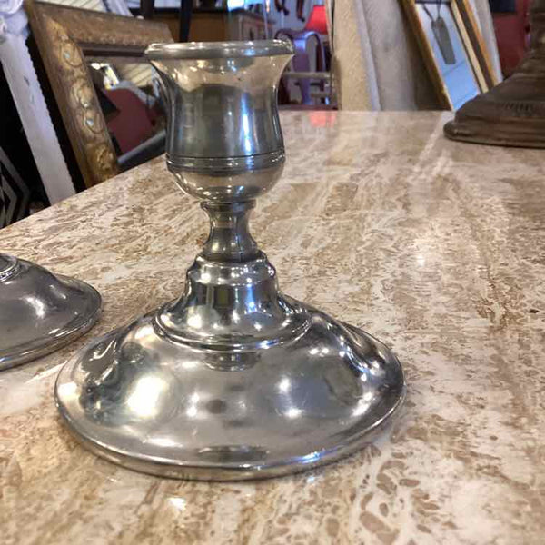 Pair Of Pewter Candlesticks