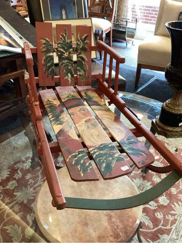Vintage Hand Painted Sled