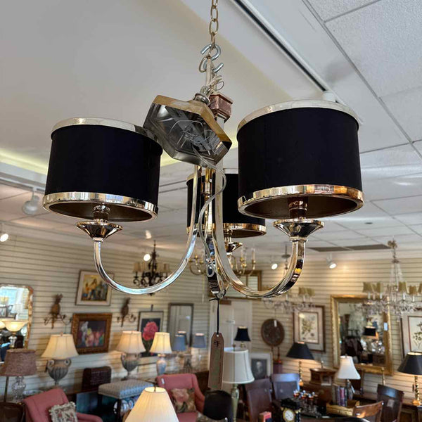 Silver And Black Contemporary Chandelier