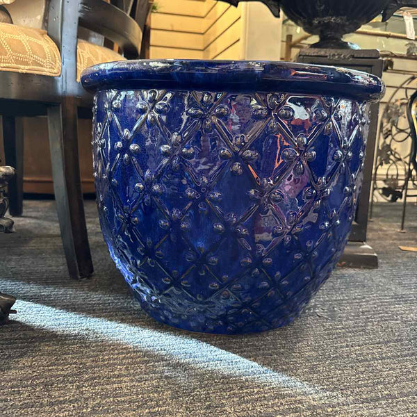 Ceramic Blue Glazed Planter