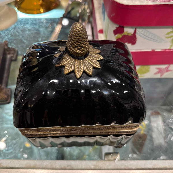 Black & Gold Enameled Box