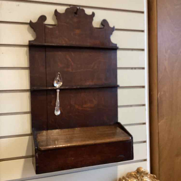 18th C Spoon Rack and Candle Box