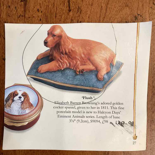 Halycon Days "Golden Cocker Spaniel" Figurine
