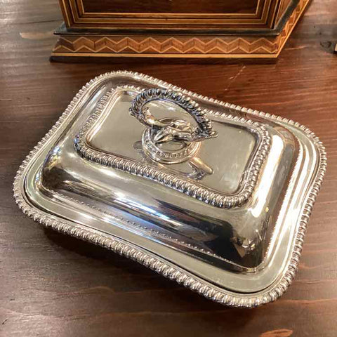 Silverplate Vegetable Dish with Lid