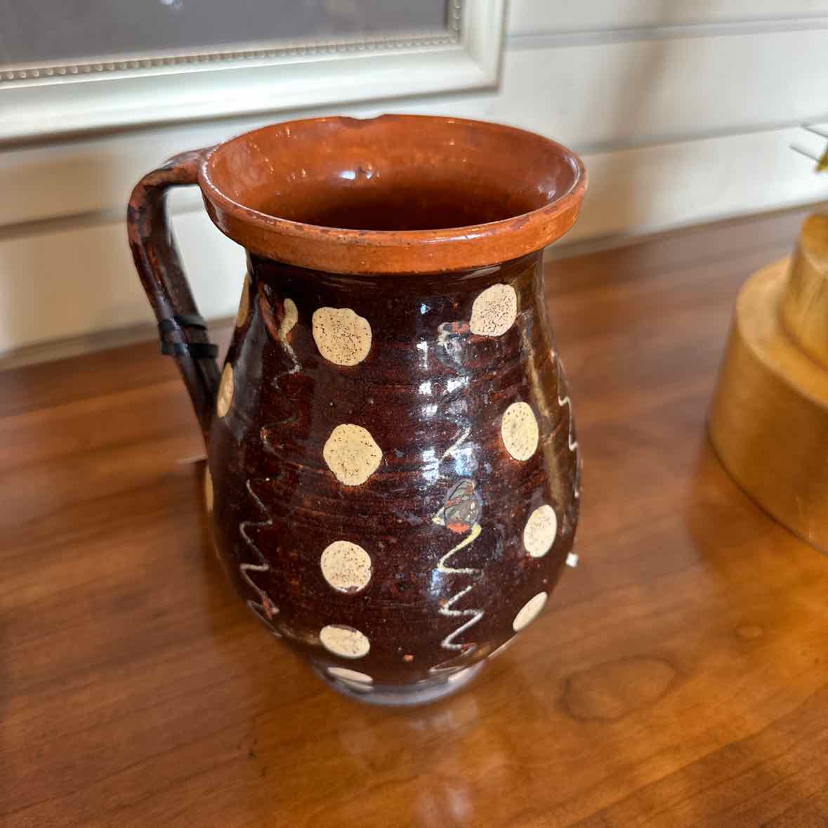 Brownware Jug with Dots