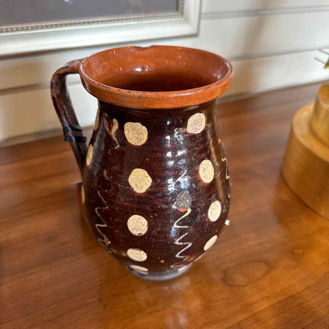 Brownware Jug with Dots