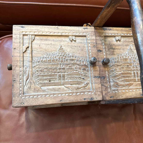 Cantilevered Carved Wooden Box
