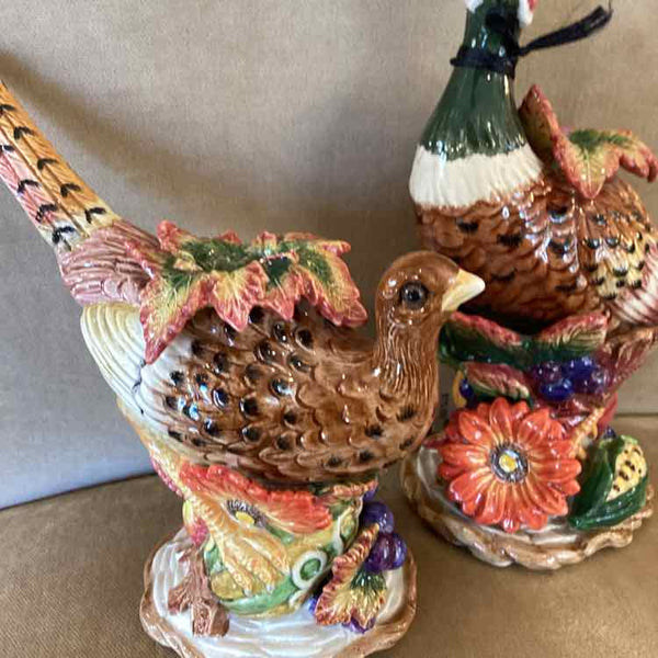 Fitz & Floyd Pair Thanksgiving Candleholders