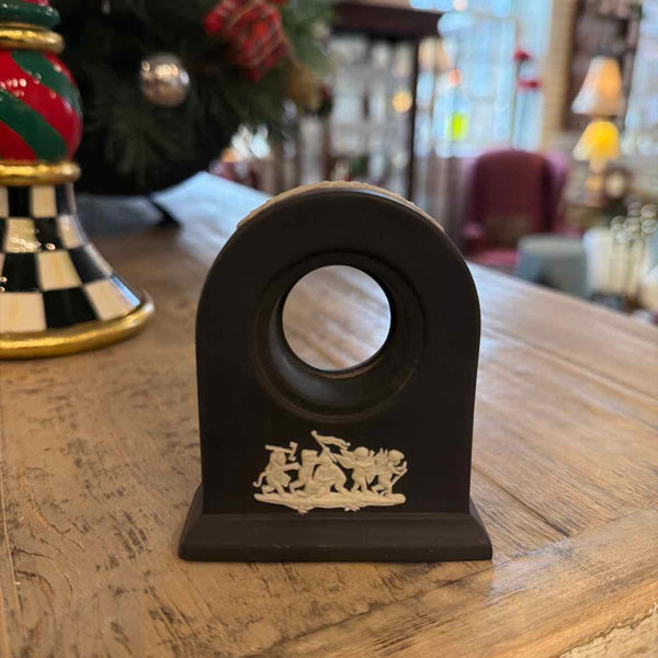 Black Jasperware Clock Base (No Clock)