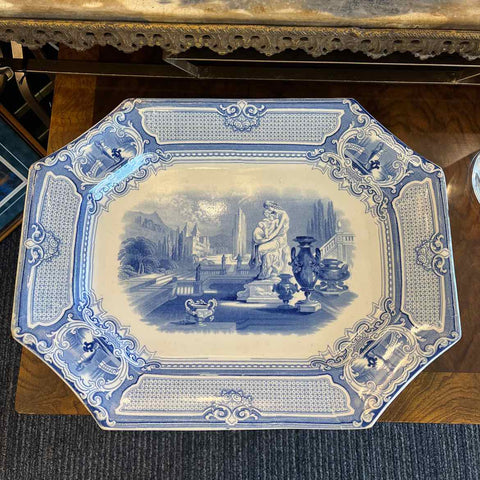 Blue & White Scenic Platter